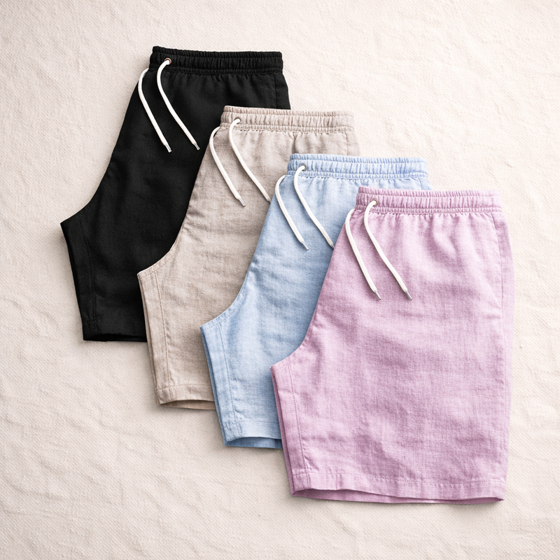 Kit 4 Short Masculino Linho Estilo Mauricinho - Conforto e Estilo para o Dia a Dia