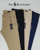 Calça Ralph Lauren de Sarja Chino Stretch Slim Fit - Areia